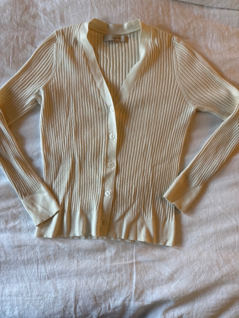 Loft ribbed cardigan